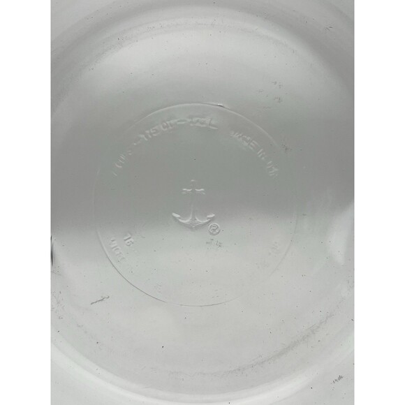 Anchor Hocking Clear Glass Storage Container 7 Cup 1.75 Qt Bowl w/ Blue Lid USA - Picture 2 of 4